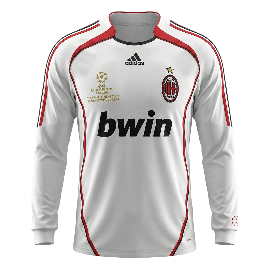 Retro AC Milan Extérieur Maillot Manches Longues 2006/07 Blanc