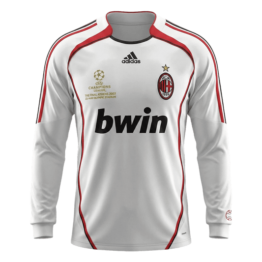 Retro AC Milan Extérieur Maillot Manches Longues 2006/07 Blanc