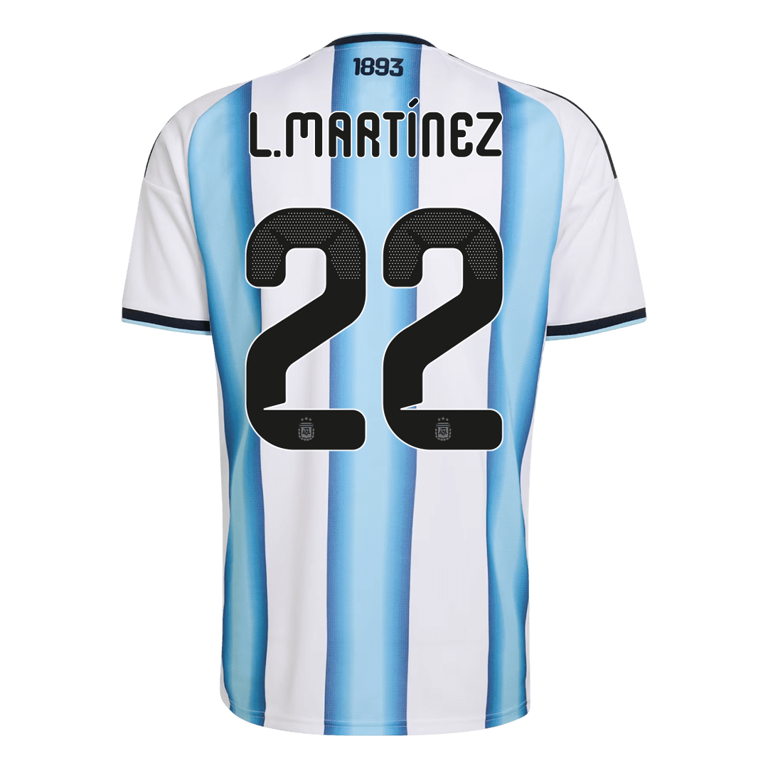 L.MARTÍNEZ #22 Argentine Domicile Maillot Coupe du Monde 2026 Blue&White
