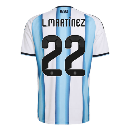L.MARTÍNEZ #22 Argentine Domicile Maillot Coupe du Monde 2026 Blue&White