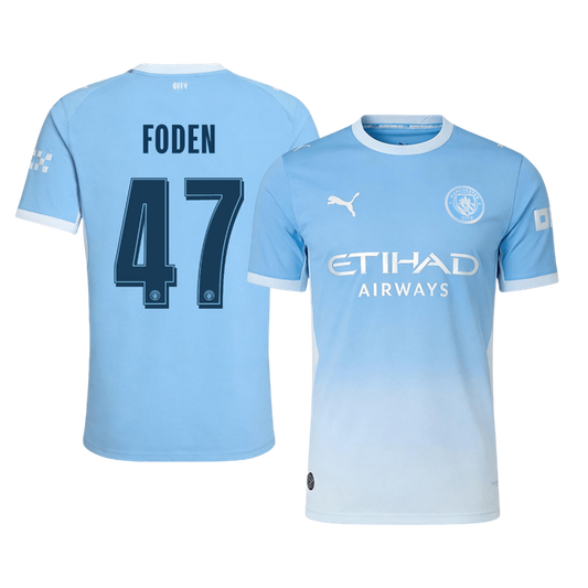 FODEN #47 Manchester City Domicile Maillot 2026/27 Bleu Joueur - UCL