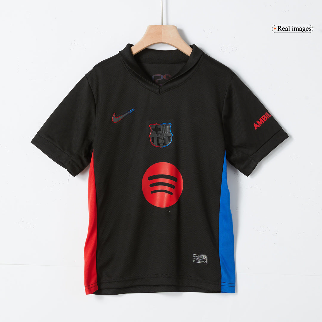 Barcelone Extérieur Maillot Kit 2024/25 - Spotify Logo Without Text Junior - Mon Maillot Foot Store