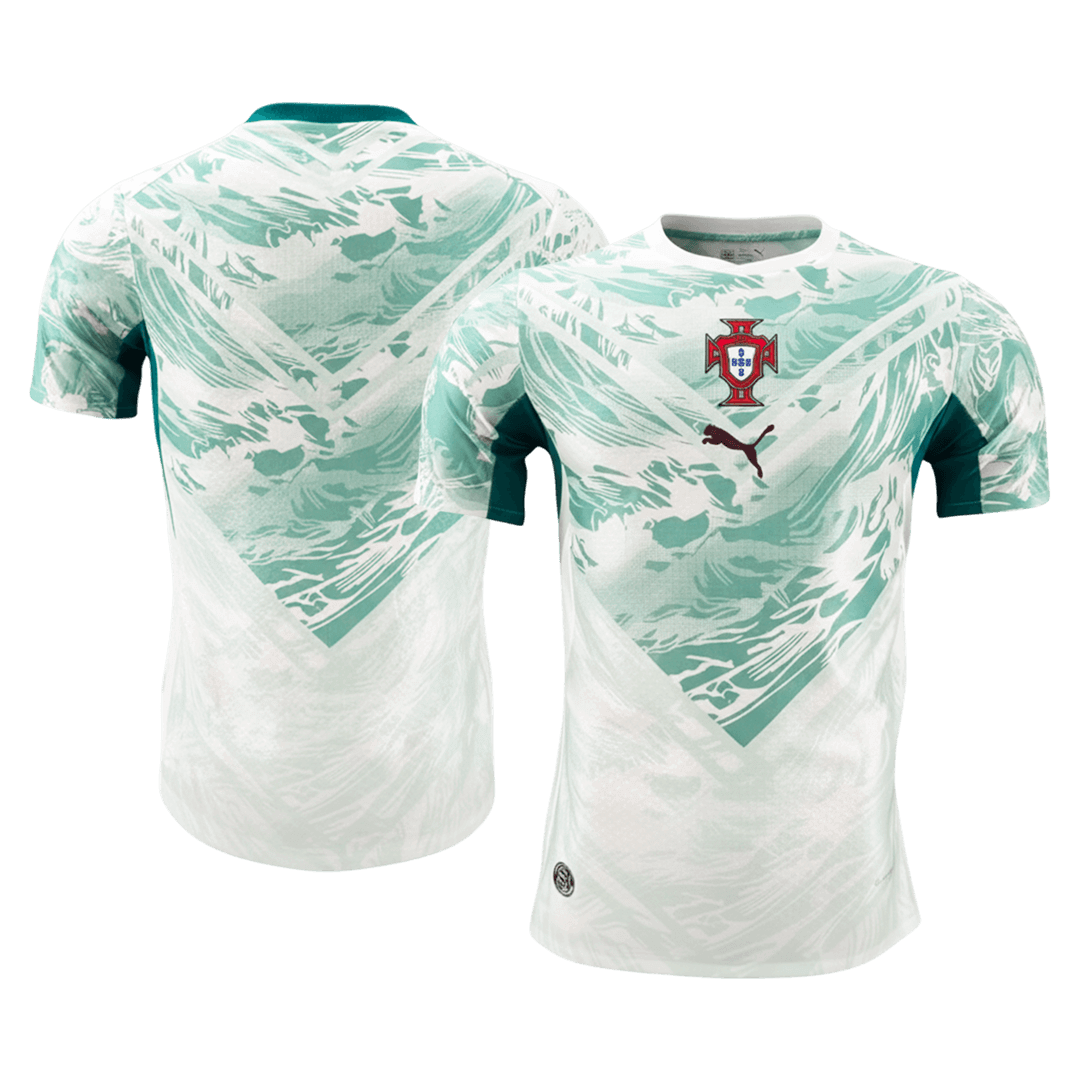 Portugal Extérieur Maillot Coupe du Monde 2026 White&Green Joueur Grande Taille