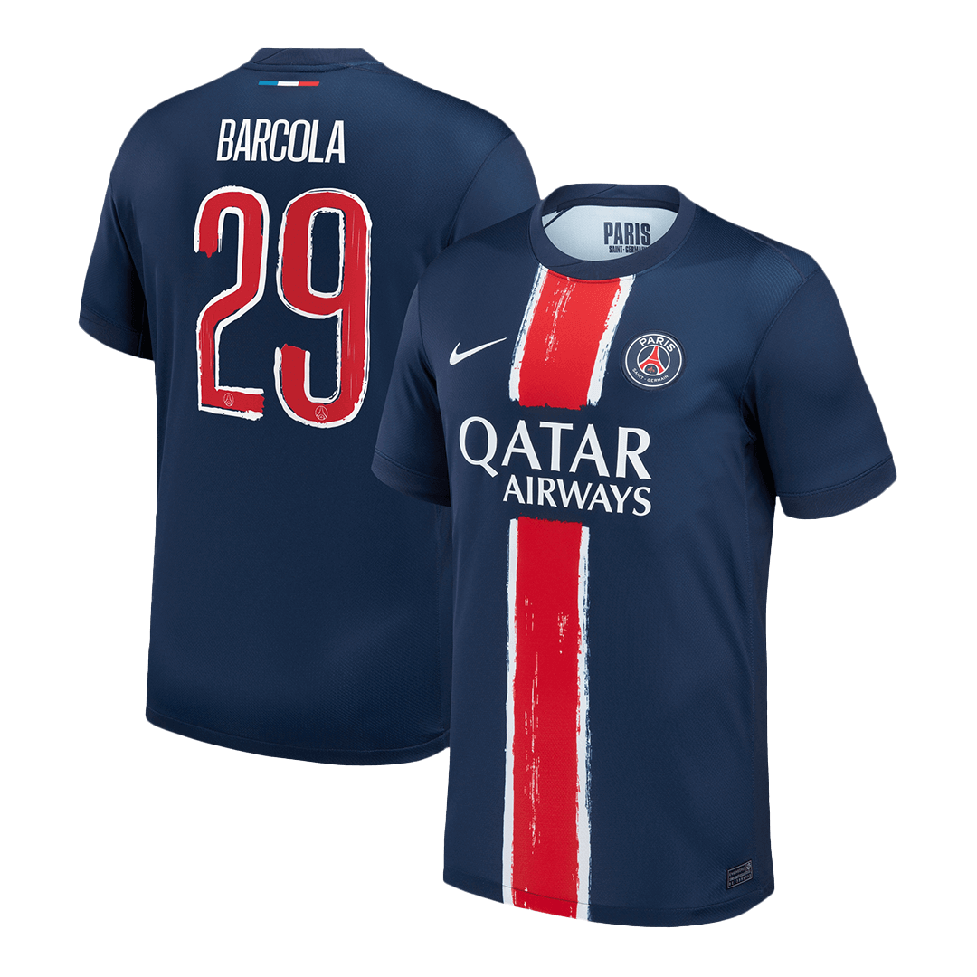 BARCOLA #29 Paris Saint-Germain Domicile Maillot 2024/25 - UCL Grande Taille