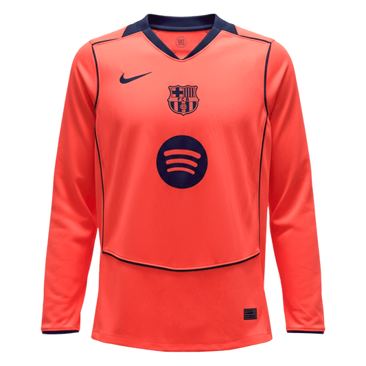 Barcelone Maillot Manches Longues 2025/26 Orange Grande Taille