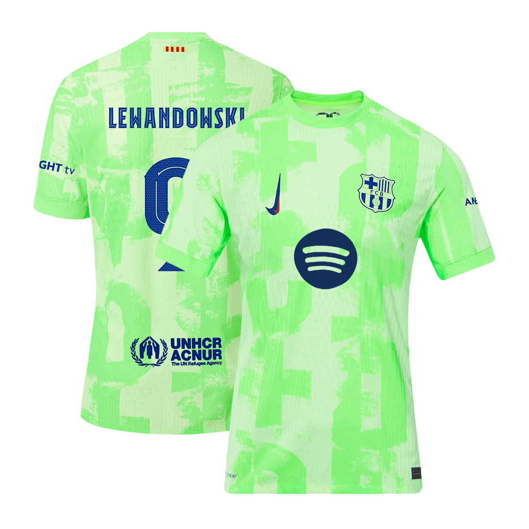 LEWANDOWSKI #9 Barcelone Third Maillot 2024/25 Authentique - UCL(Spotify Logo Without Text) - Mon Maillot Foot Store