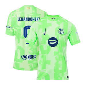 LEWANDOWSKI #9 Barcelone Third Maillot 2024/25 Authentique - UCL(Spotify Logo Without Text)