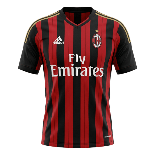 Retro AC Milan Domicile Maillot 2013/14 Rouge&Noir