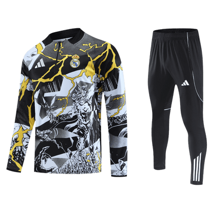 Real Madrid Sweatshirt Tenue 2025/26 Kind Zwart