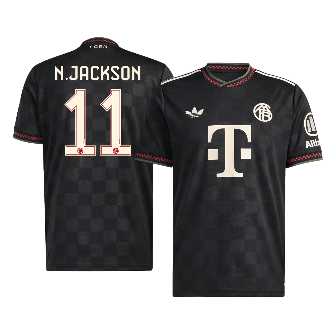 N.JACKSON #11 München Derde Thuisshirt 2025/26 Zwart
