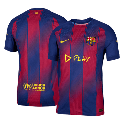 Barcelone Domicile Maillot 2025/26 Rouge et Bleu Joueur