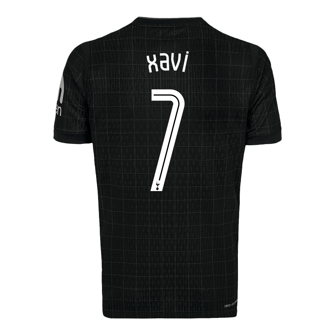 XAVI #7 Tottenham Hotspur Extérieur Maillot 2025/26 Noir - UCL