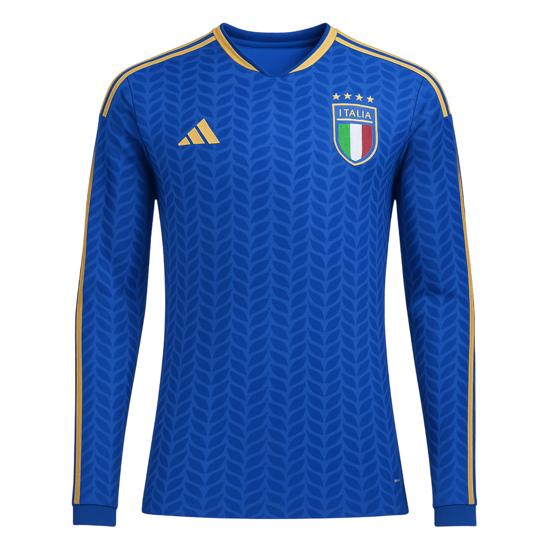 Italie Domicile Maillot Manches Longues - Coupe du Monde 2026 Bleu