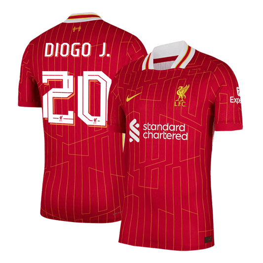DIOGO J. #20 Liverpool Domicile Maillot 2024/25 Authentique - UCL
