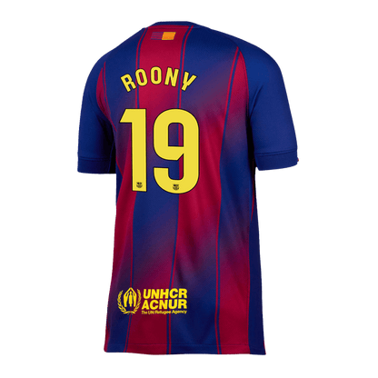 ROONY #19 Barcelone Domicile Maillot 2025/26 Rouge et Bleu Grande Taille