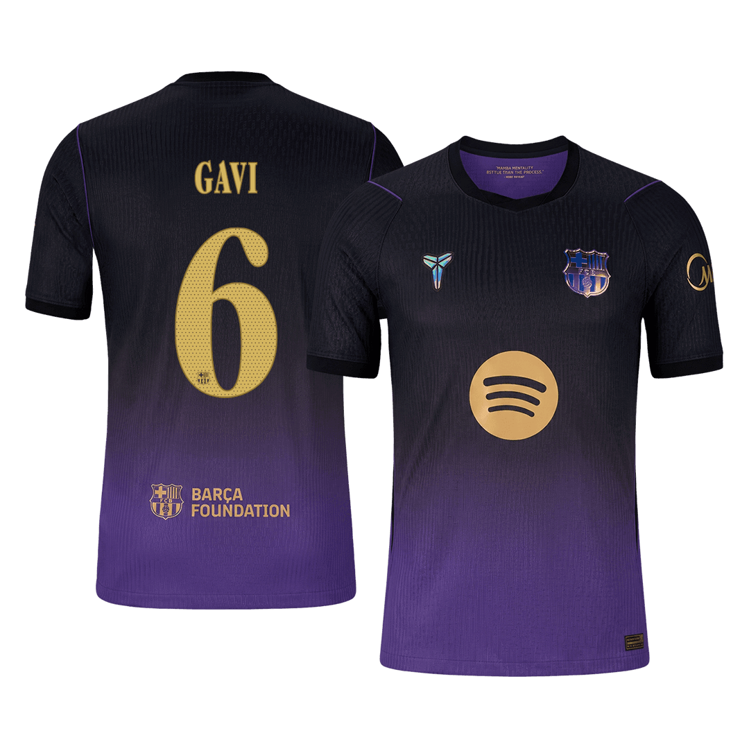 GAVI #6 Barcelone Extérieur Maillot 2026/27 Black/Purple Joueur - UCL