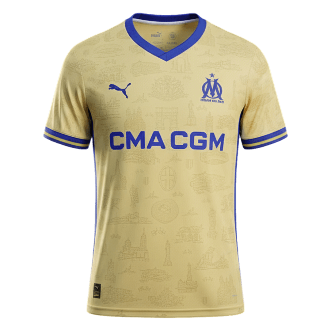 Olympique Marseille Vierde Shirt 2025/26 Geel Grote Maat