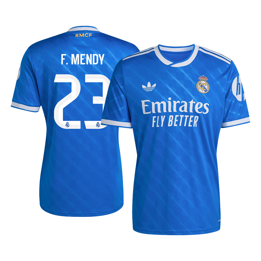 F. MENDY #23 Real Madrid Third Maillot 2025/26 Bleu
