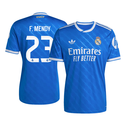 F. MENDY #23 Real Madrid Third Maillot 2025/26 Bleu