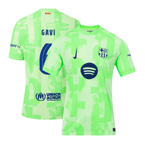 GAVI #6 Barcelone Third Maillot 2024/25 Authentique - UCL(Spotify Logo Without Text)