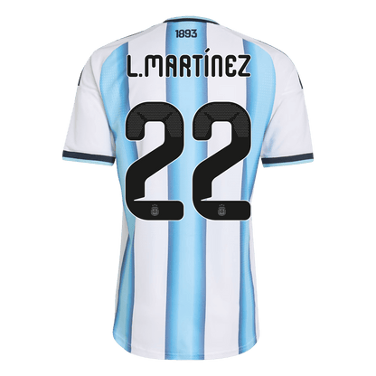 L.MARTÍNEZ #22 Argentine Domicile Maillot Coupe du Monde 2026 Blue&White Joueur