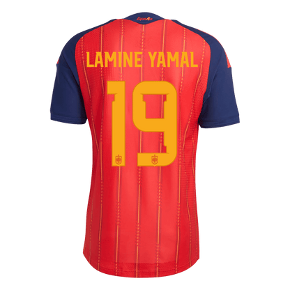 LAMINE YAMAL #19 Spanje Thuisshirt - Wereldkampioenschap 2026 Rood Speler