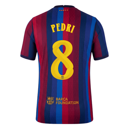 PEDRI #8 Barcelone Domicile Maillot 2026/27 Rouge&Bleu Joueur - UCL