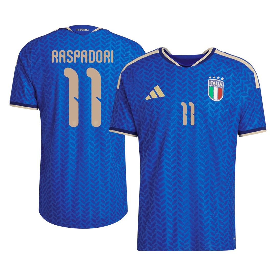RASPADORI #11 Italie Domicile Maillot Coupe du Monde 2026 Bleu Joueur
