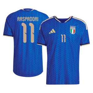 RASPADORI #11 Italie Domicile Maillot Coupe du Monde 2026 Bleu Joueur