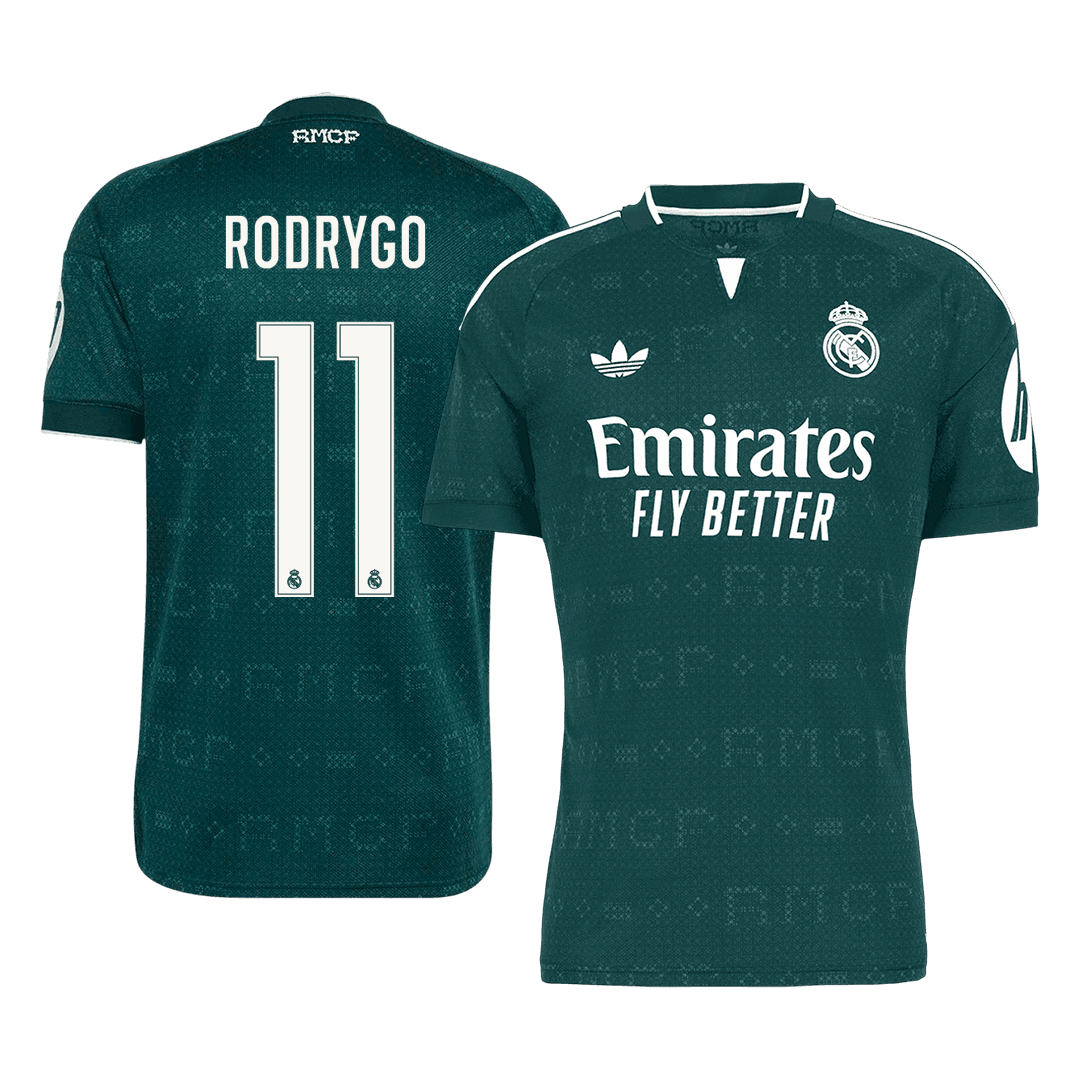 RODRYGO #11 Real Madrid Extérieur Maillot 2026/27 Vert
