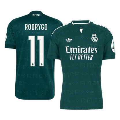 RODRYGO #11 Real Madrid Extérieur Maillot 2026/27 Vert