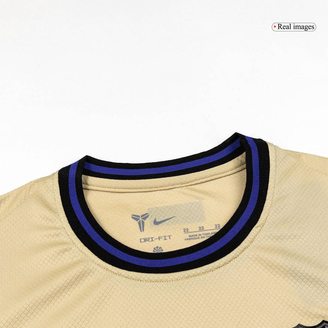Barcelone Extérieur Maillot Kit 2025/26 Enfant Jaune&Noir