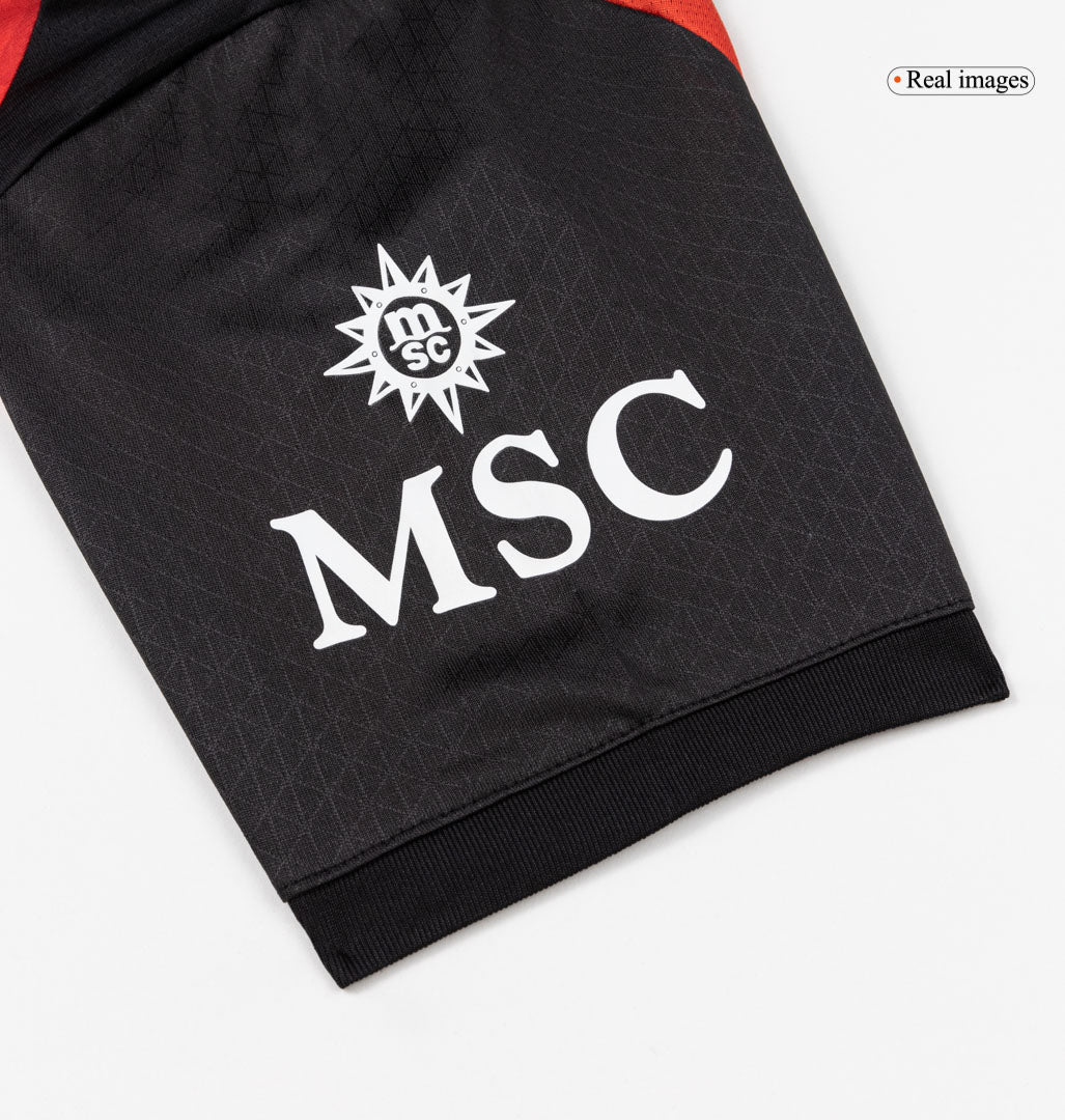 AC Milan Domicile Maillot 2025/26 Red&Black Authentique Grande Taille