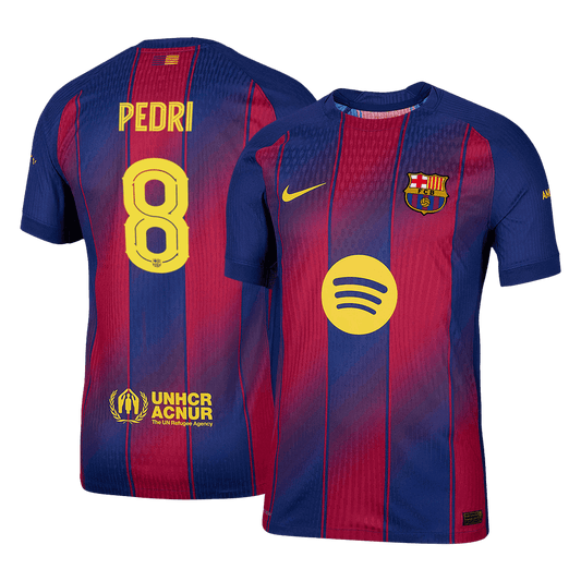 PEDRI #8 Barcelone Domicile Maillot 2025/26 Authentique - UCL