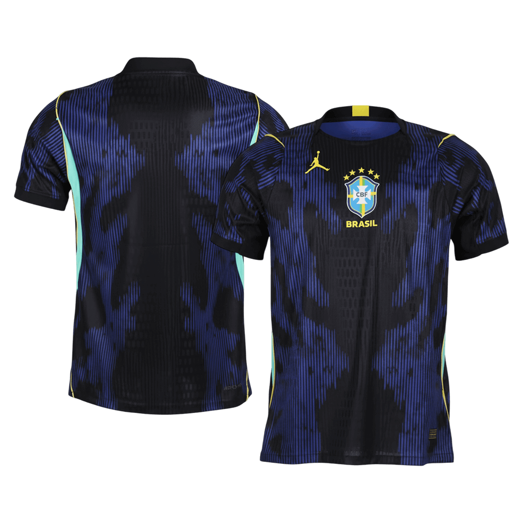 Brésil Extérieur Maillot - Coupe du Monde 2026 Bleu marine Joueur Grande Taille