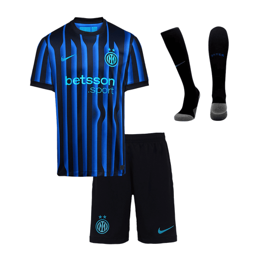 Inter Milan Domicile Maillot Kit 2025/26 Enfant Blue&Black