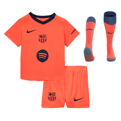 Barcelone Third Maillot Kit 2025/26 Junior Orange