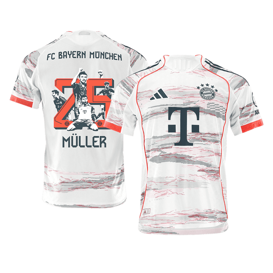 MÜLLER Special #25 Munich Extérieur Maillot 2025/26 Blanc Joueur