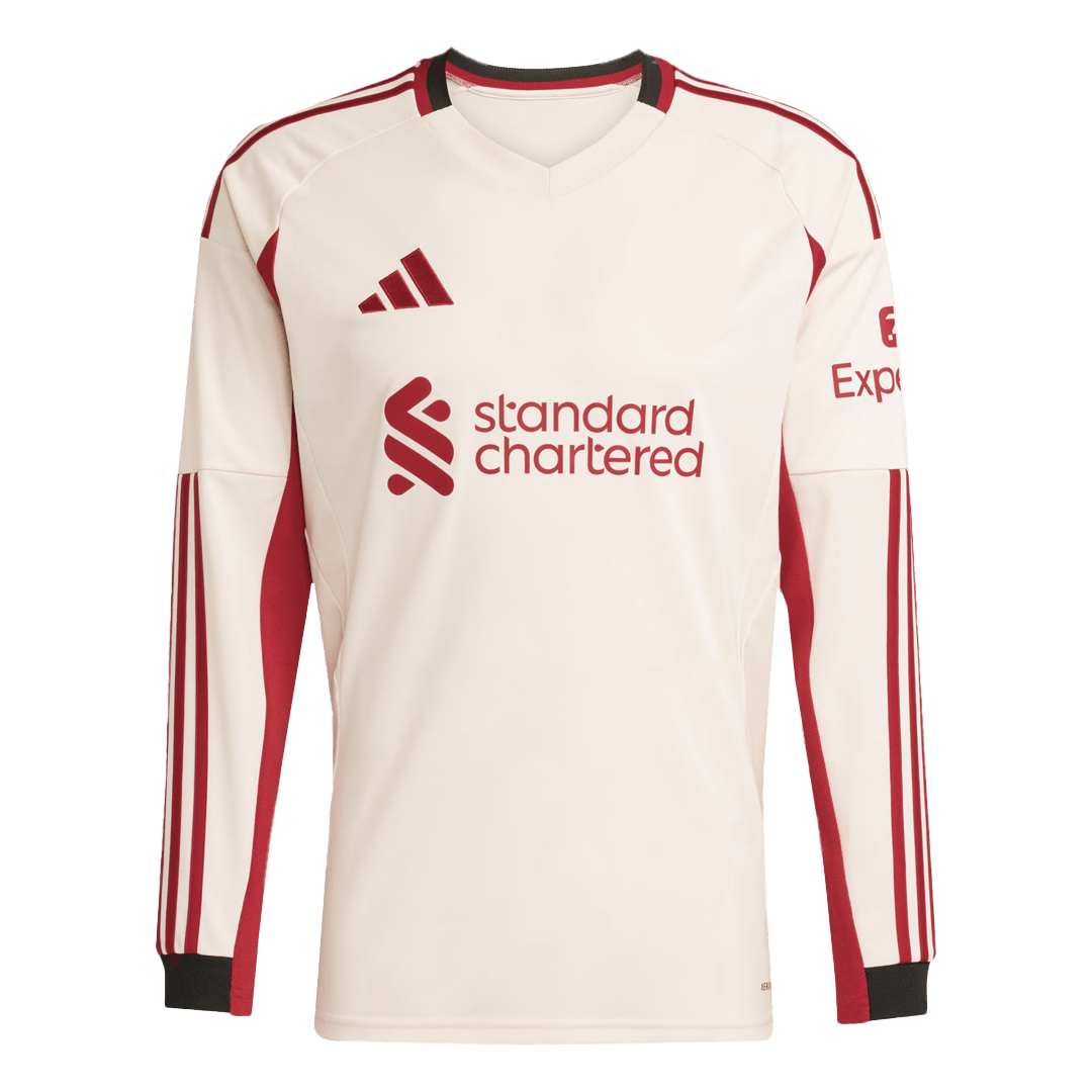 LFC Extérieur Maillot Manches Longues 2025/26 Blanc