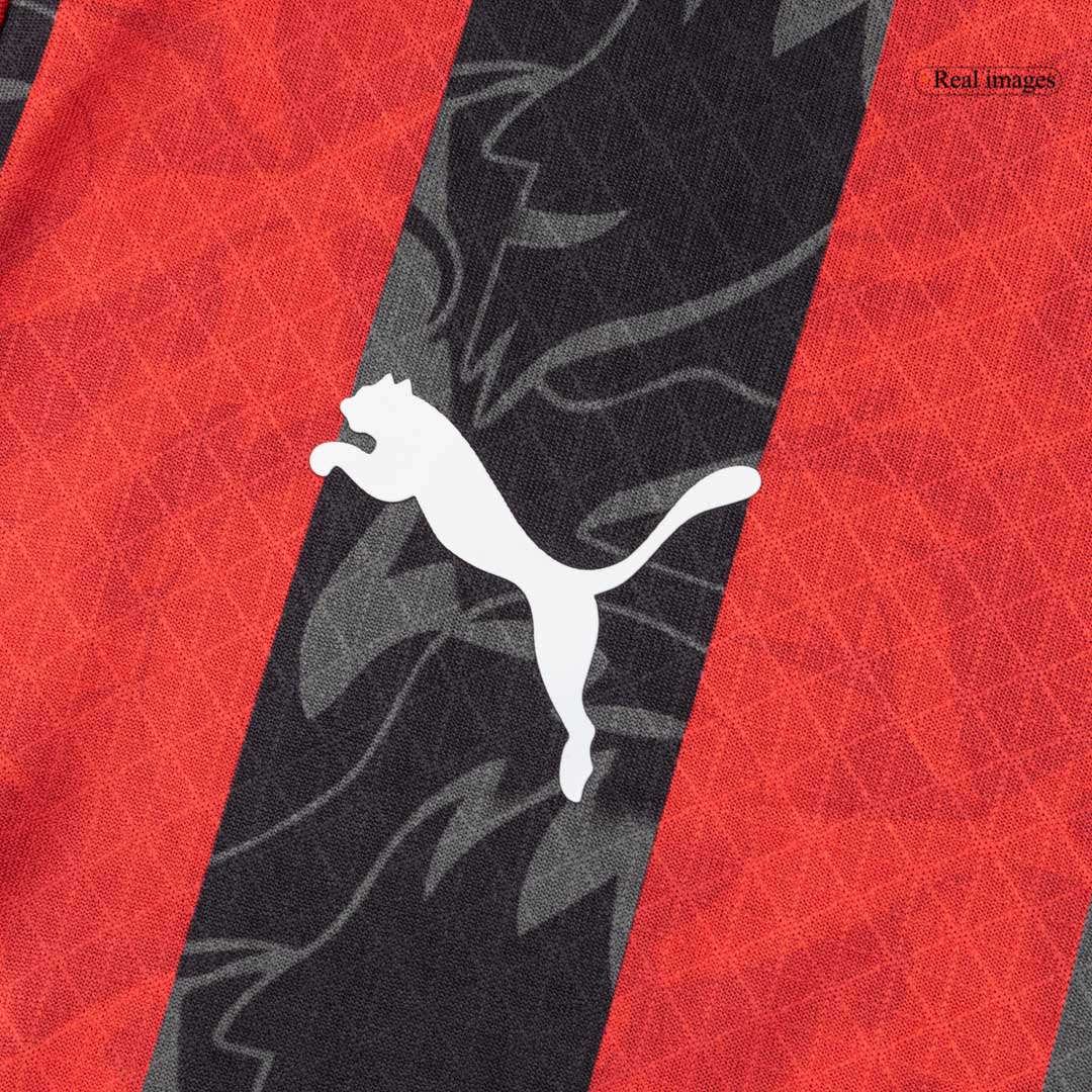 AC Milan Domicile Maillot 2025/26 Red&Black Authentique Grande Taille