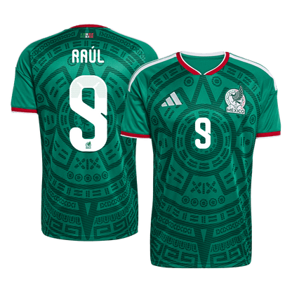 Raúl #9 Mexique Domicile Maillot - Coupe du Monde 2026 Vert