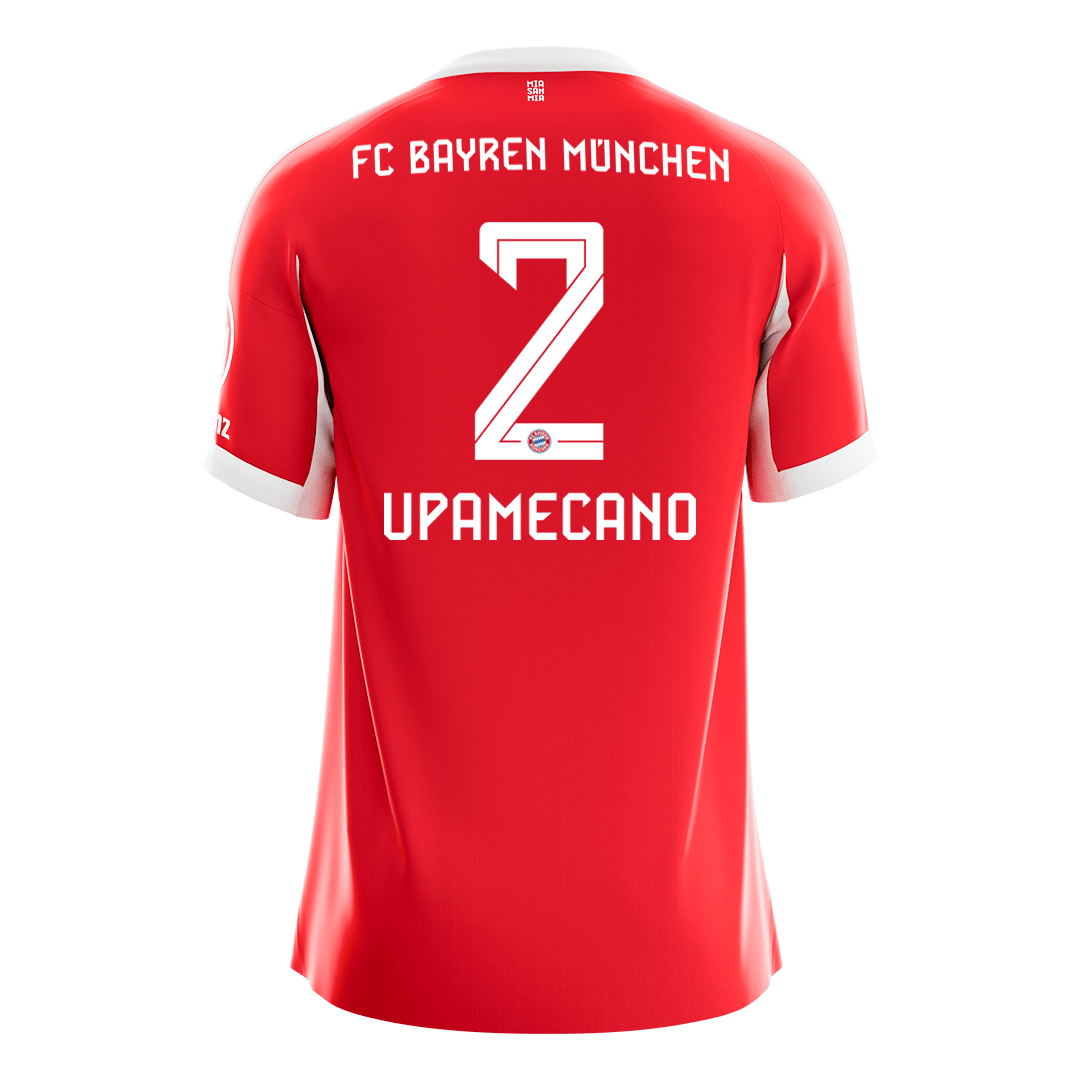 UPAMECANO #2 München Thuisshirt 2025/26 Rood - Super
