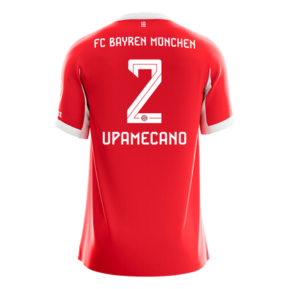 UPAMECANO #2 München Thuisshirt 2025/26 Rood - Super