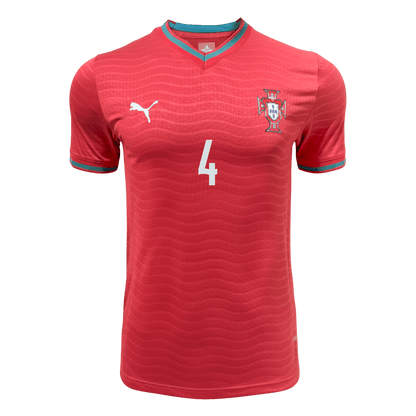 RÚBEN DIAS #4 Portugal Thuisshirt - Wereldkampioenschap 2026 Rood Speler