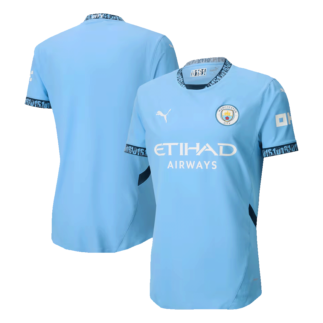 Manchester City Domicile Maillot 2024/25 Authentique Grande Taille