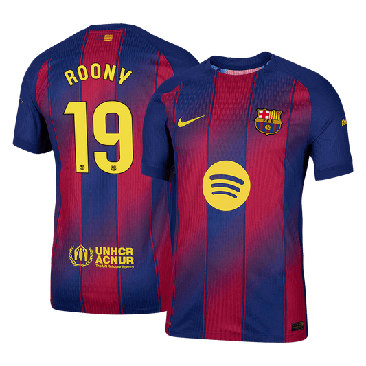 ROONY #19 Barcelone Domicile Maillot 2025/26 Rouge et Bleu Authentique