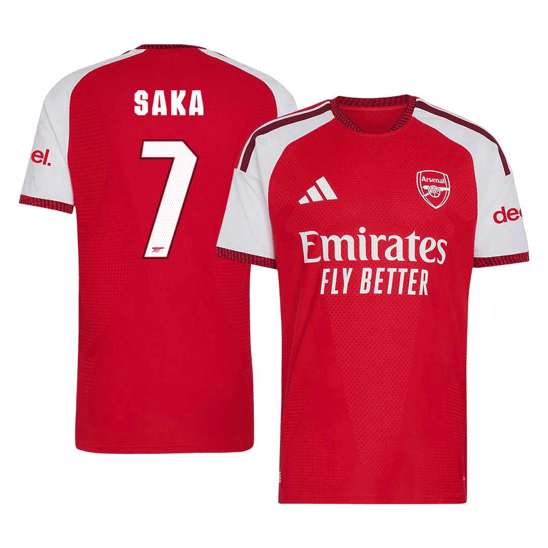 SAKA #7 Arsenal Domicile Maillot 2026/27 Rouge Joueur - UCL