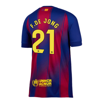 F.DE JONG #21 Barcelone Domicile Maillot 2025/26