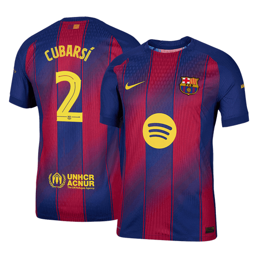 CUBARSÍ #2 Barcelone Domicile Maillot 2025/26 Authentique - UCL