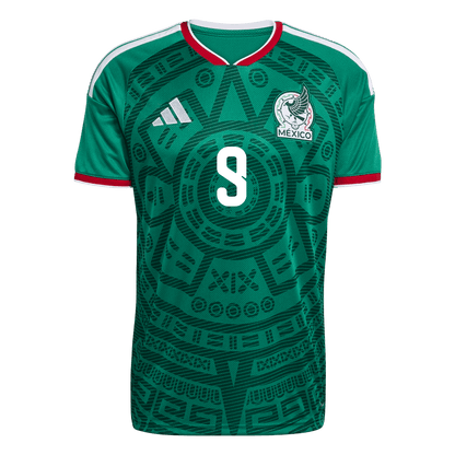 Raúl #9 Mexique Domicile Maillot - Coupe du Monde 2026 Vert